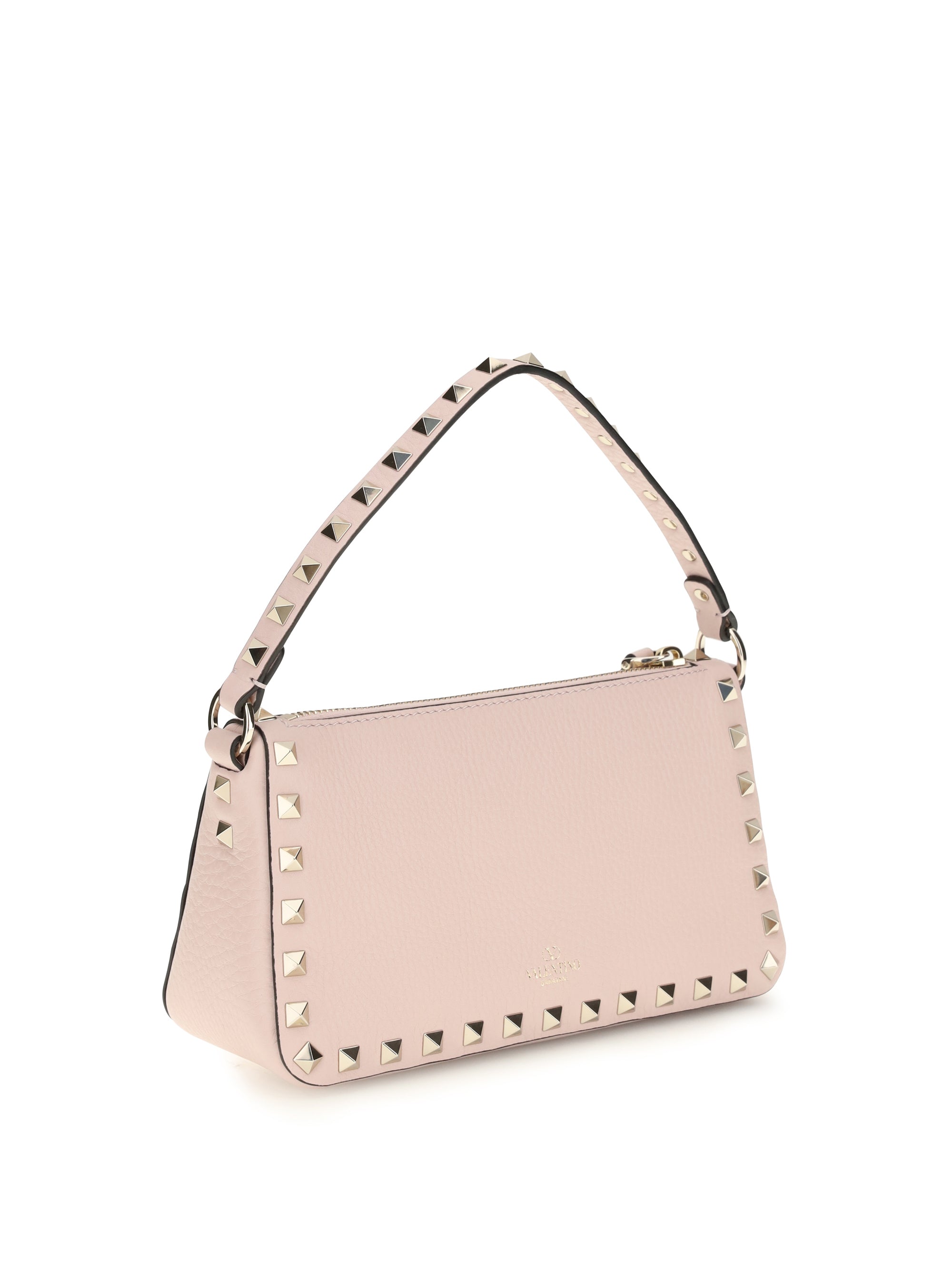 rockstud leather shoulder bag