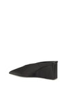 satin wedge mules