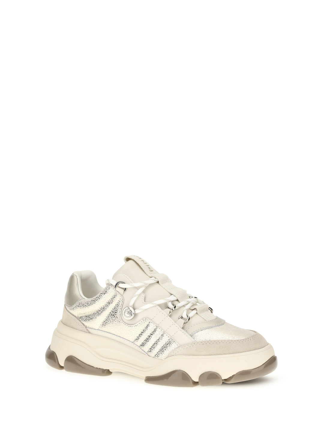 PINKO 36 athena leather sneakers with sequin details