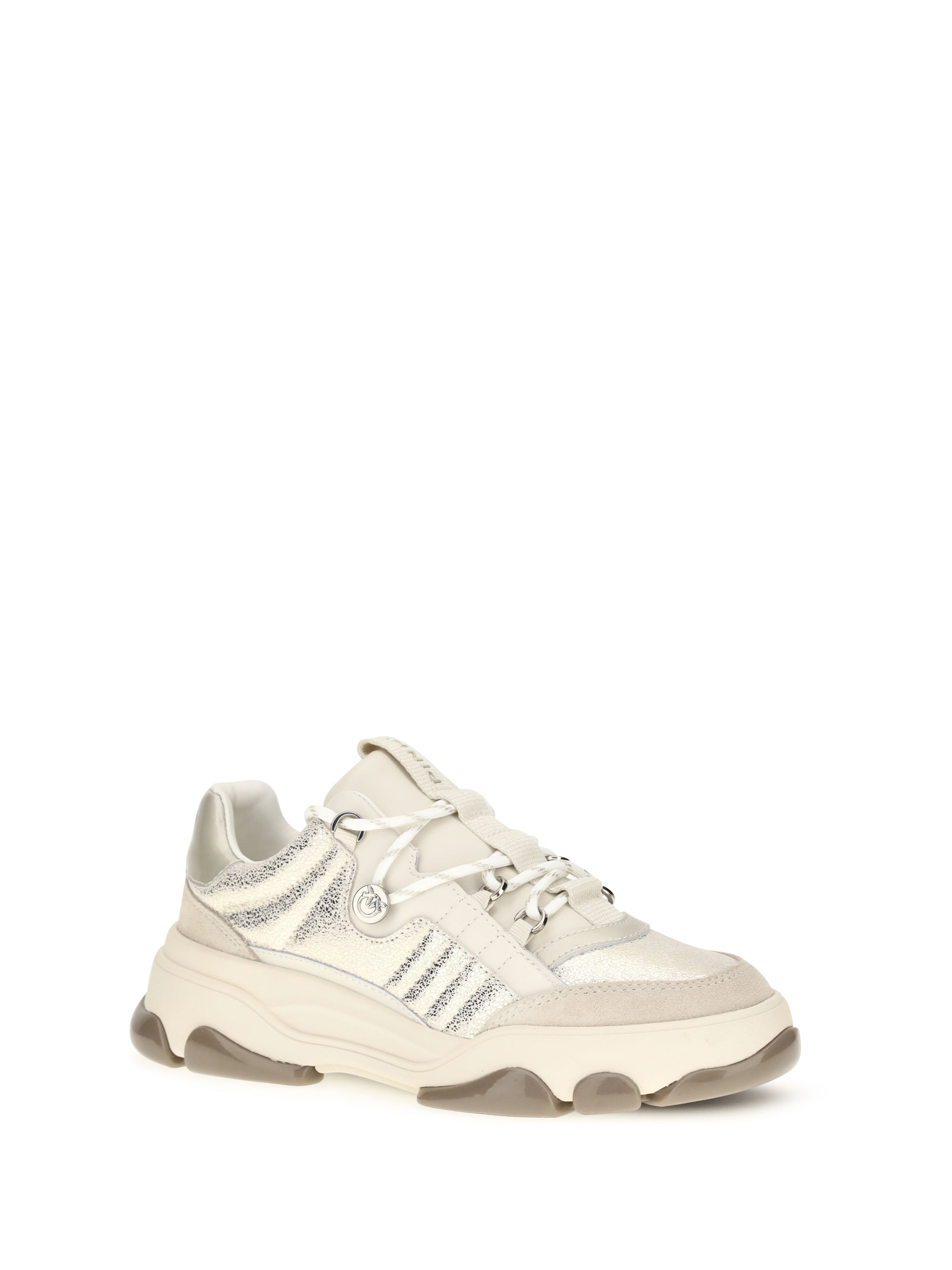 athena leather sneakers with sequin details