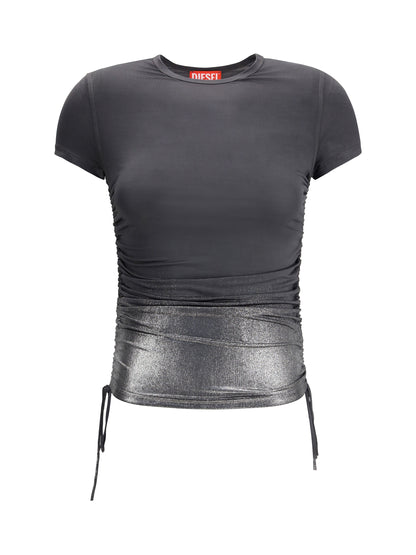 DIESEL M jersey top with side drawstrings