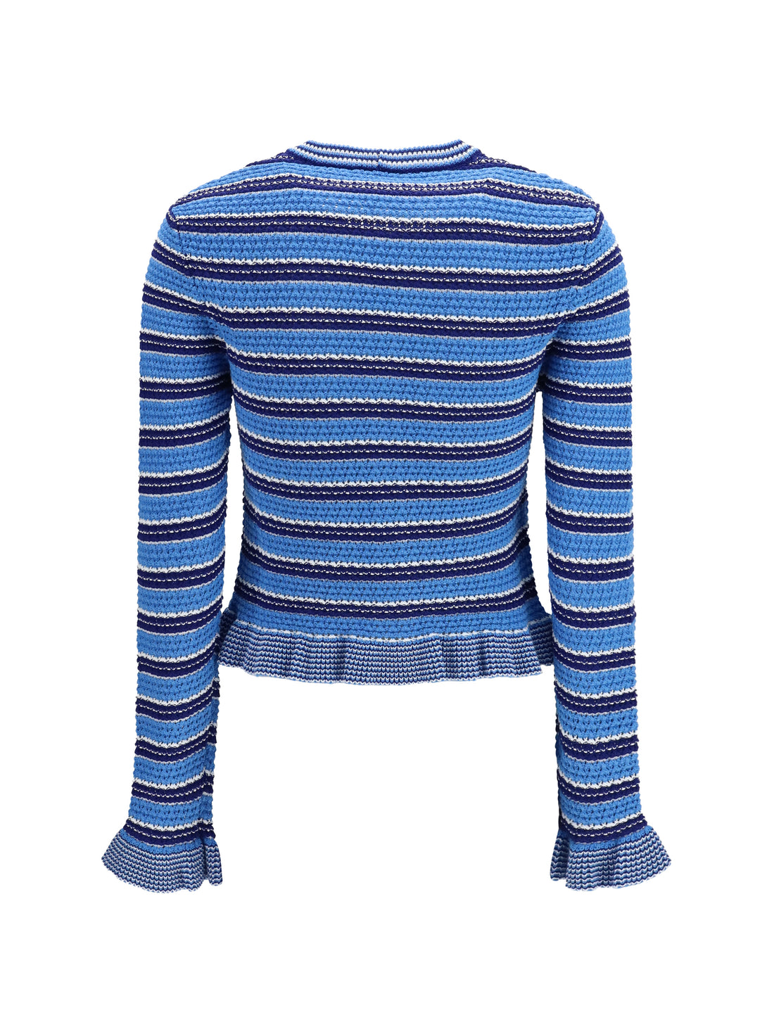 GANNI M striped cotton cardigan