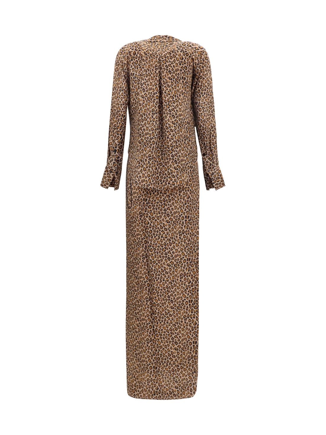 SA SU PHI 36 leopard-print cross-over crêpe de chine maxi dress