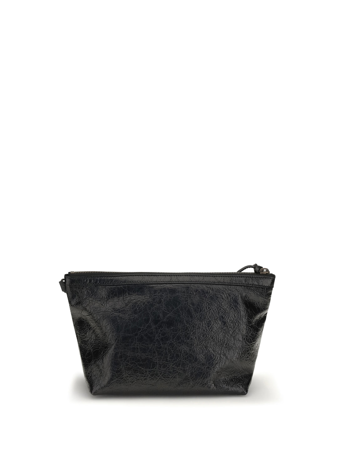 BALENCIAGA OS vintage-effect leather pouch