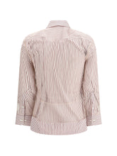 MARGIELA 42 layered tulle striped shirt 
