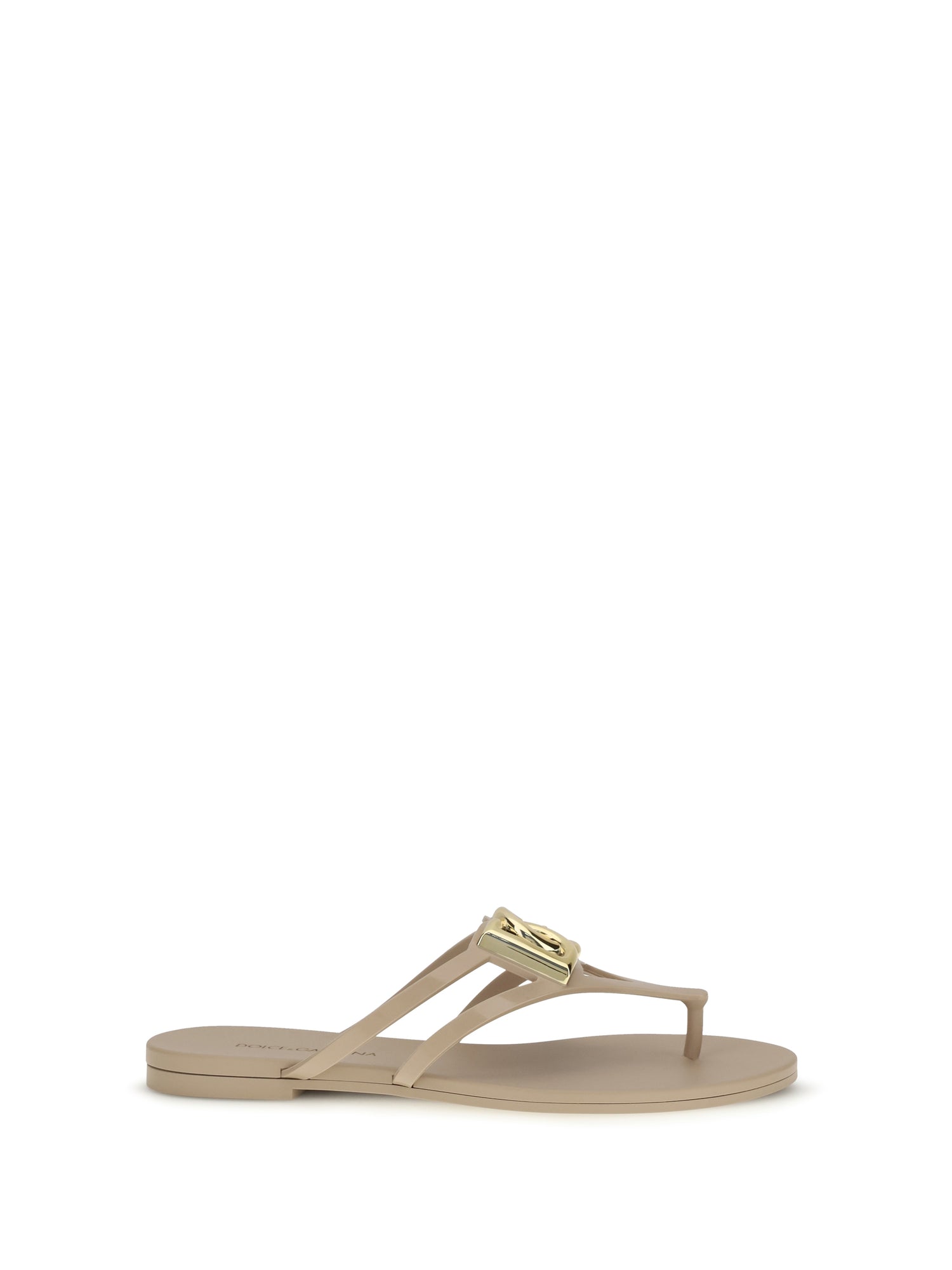 DOLCE &amp; GABBANA 36 logo rubber sandals