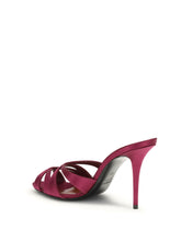 SAINT LAURENT 36 crêpe satin chandelle mules sandals 