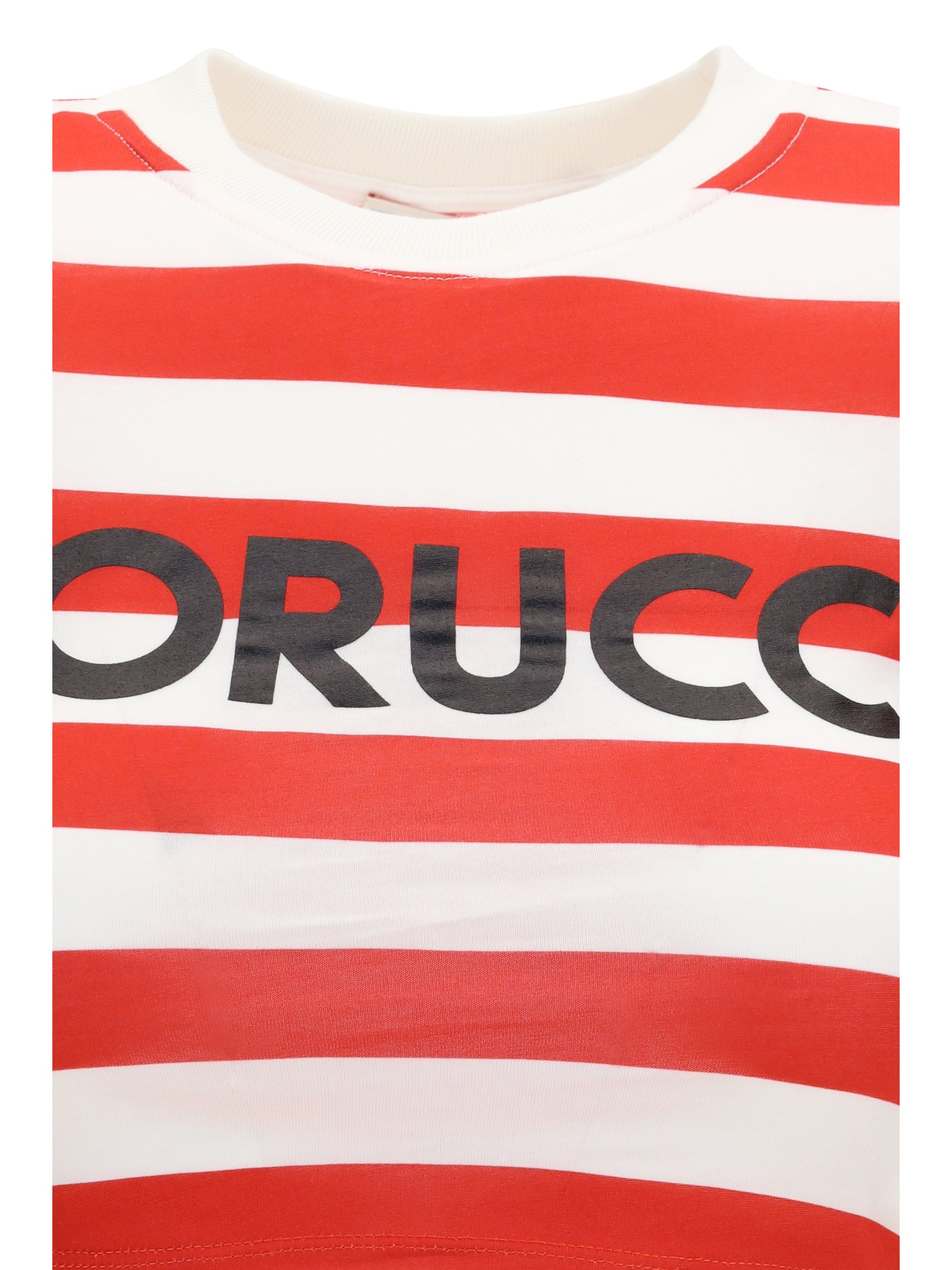 striped t-shirt with logo