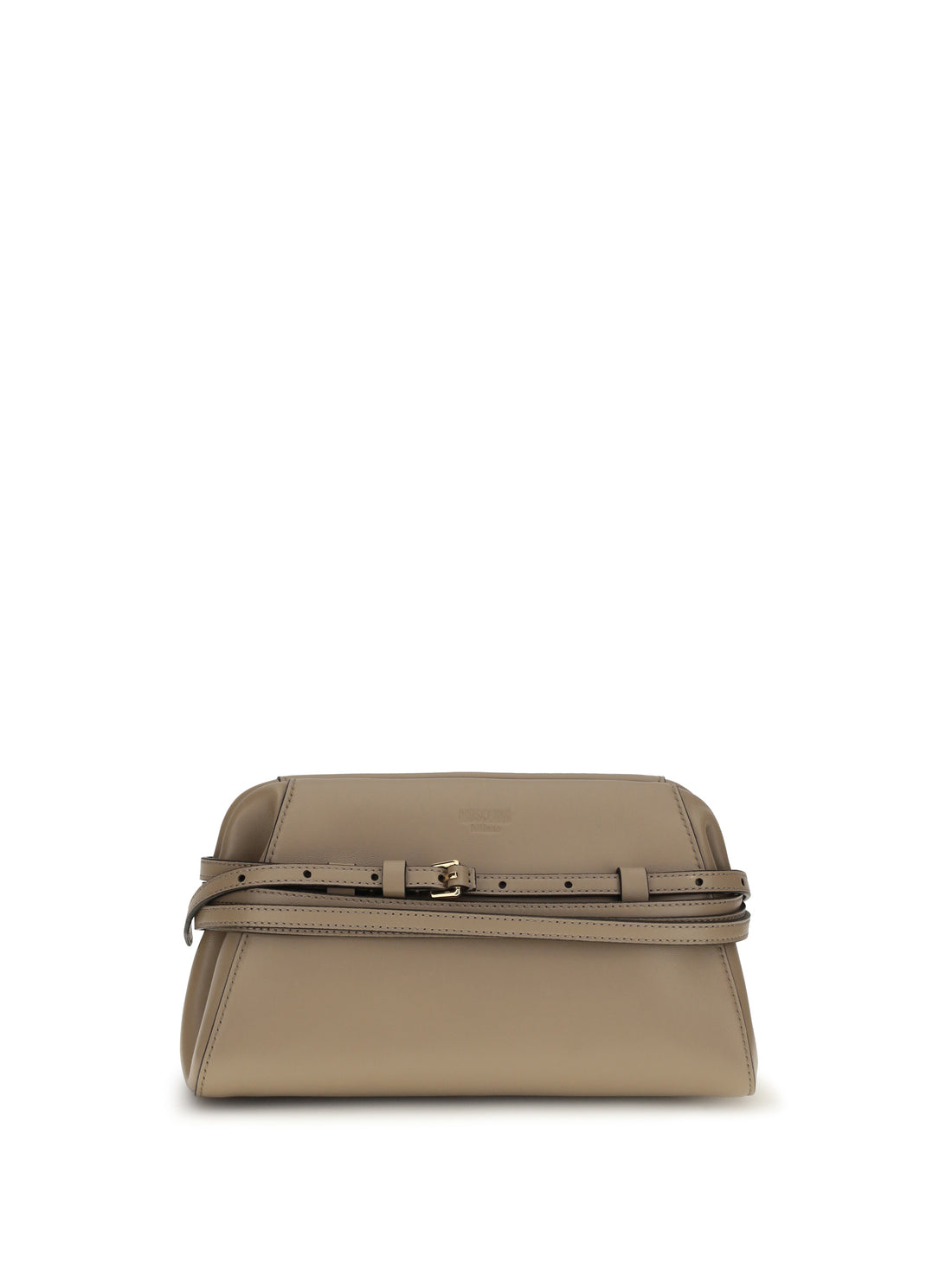MOSCHINO OS belt-detail clutch 