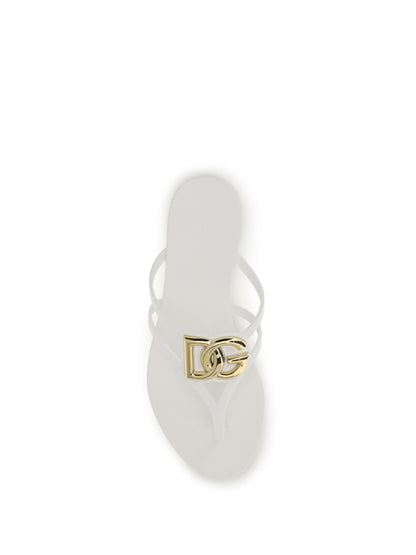 DOLCE &amp; GABBANA 36 logo rubber sandals