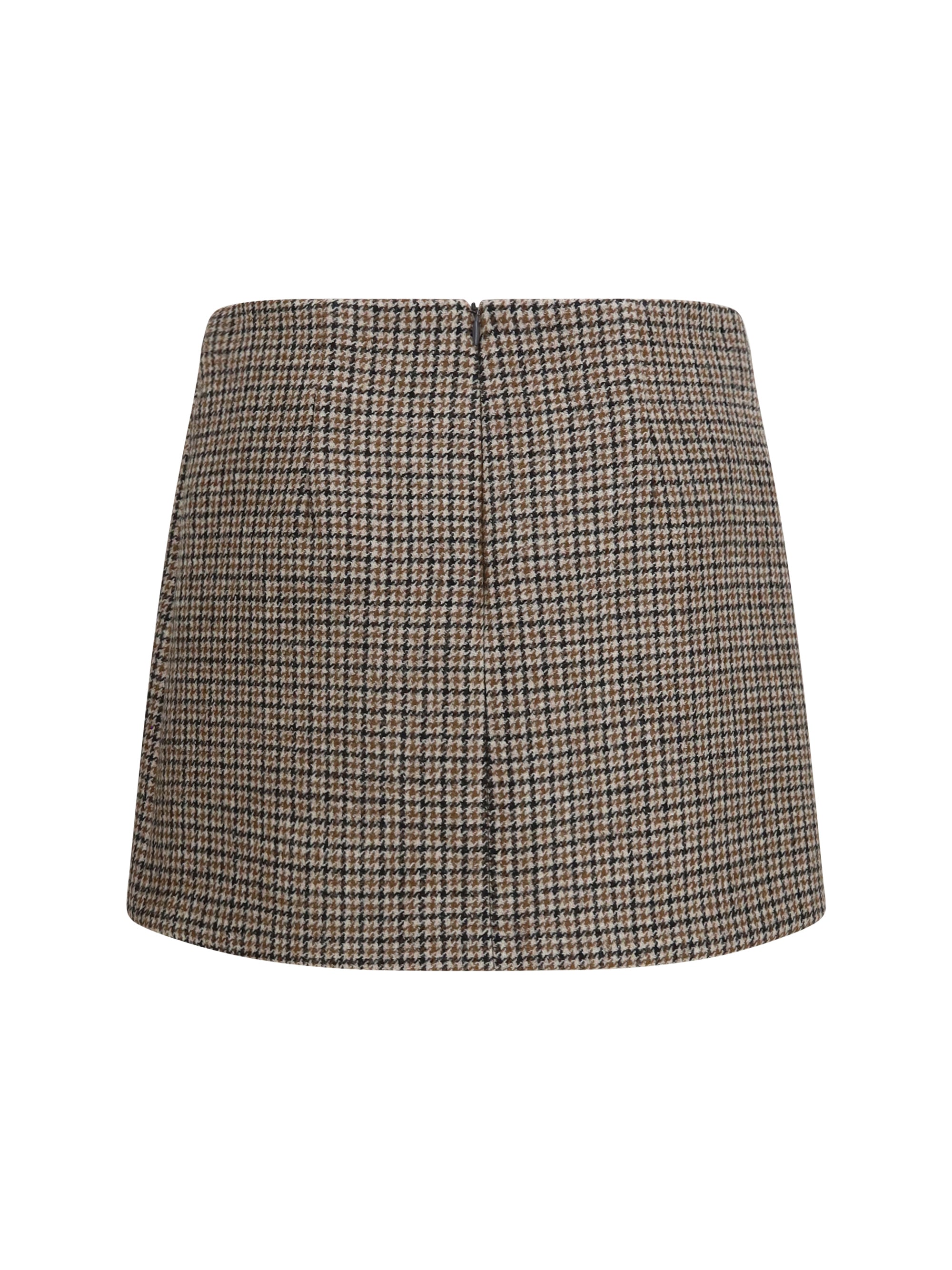 houndstooth mini skirt