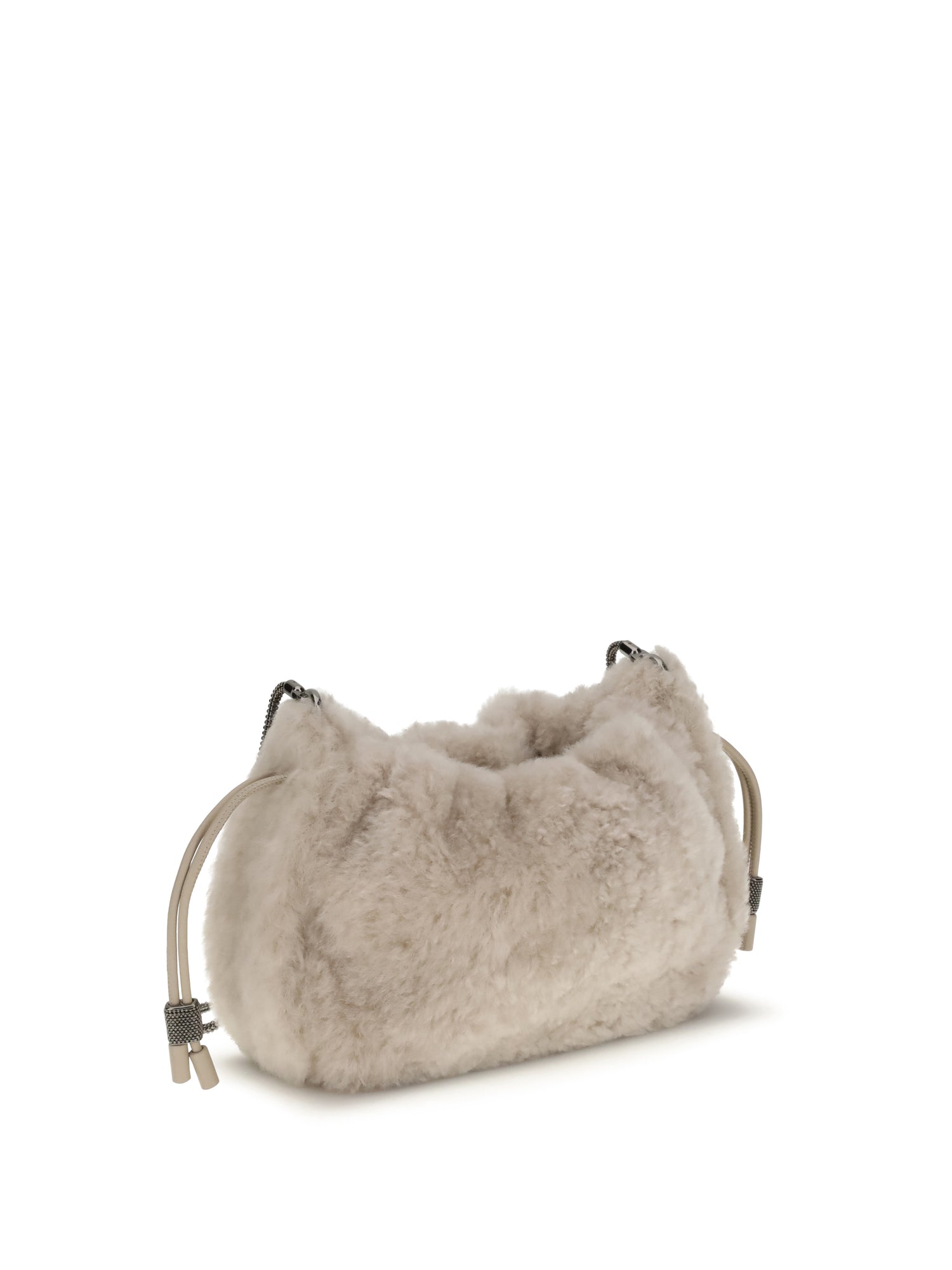 BRUNELLO CUCINELLI OS mellow mini shearling shoulder bag