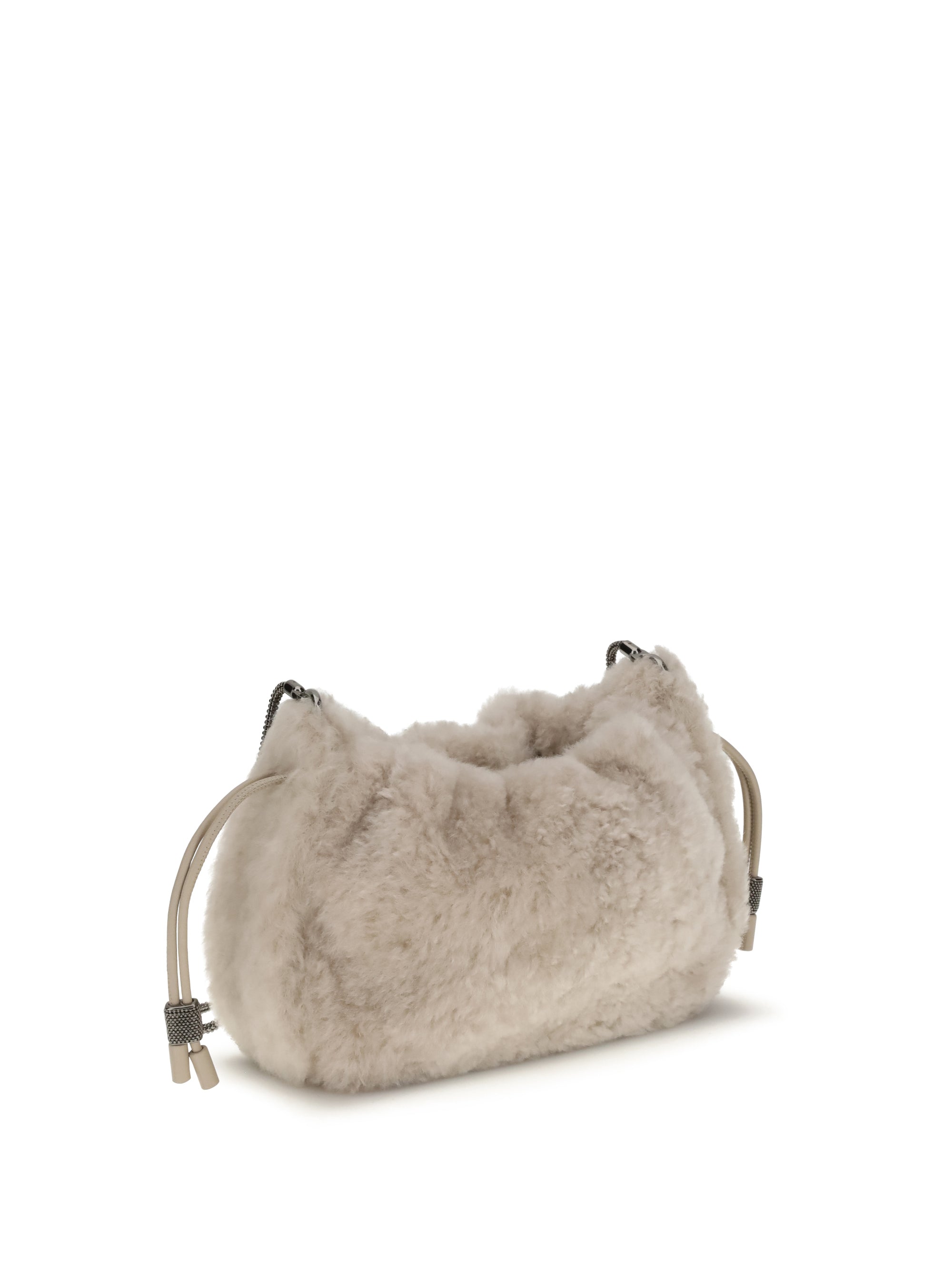 BRUNELLO CUCINELLI OS mellow mini shearling shoulder bag