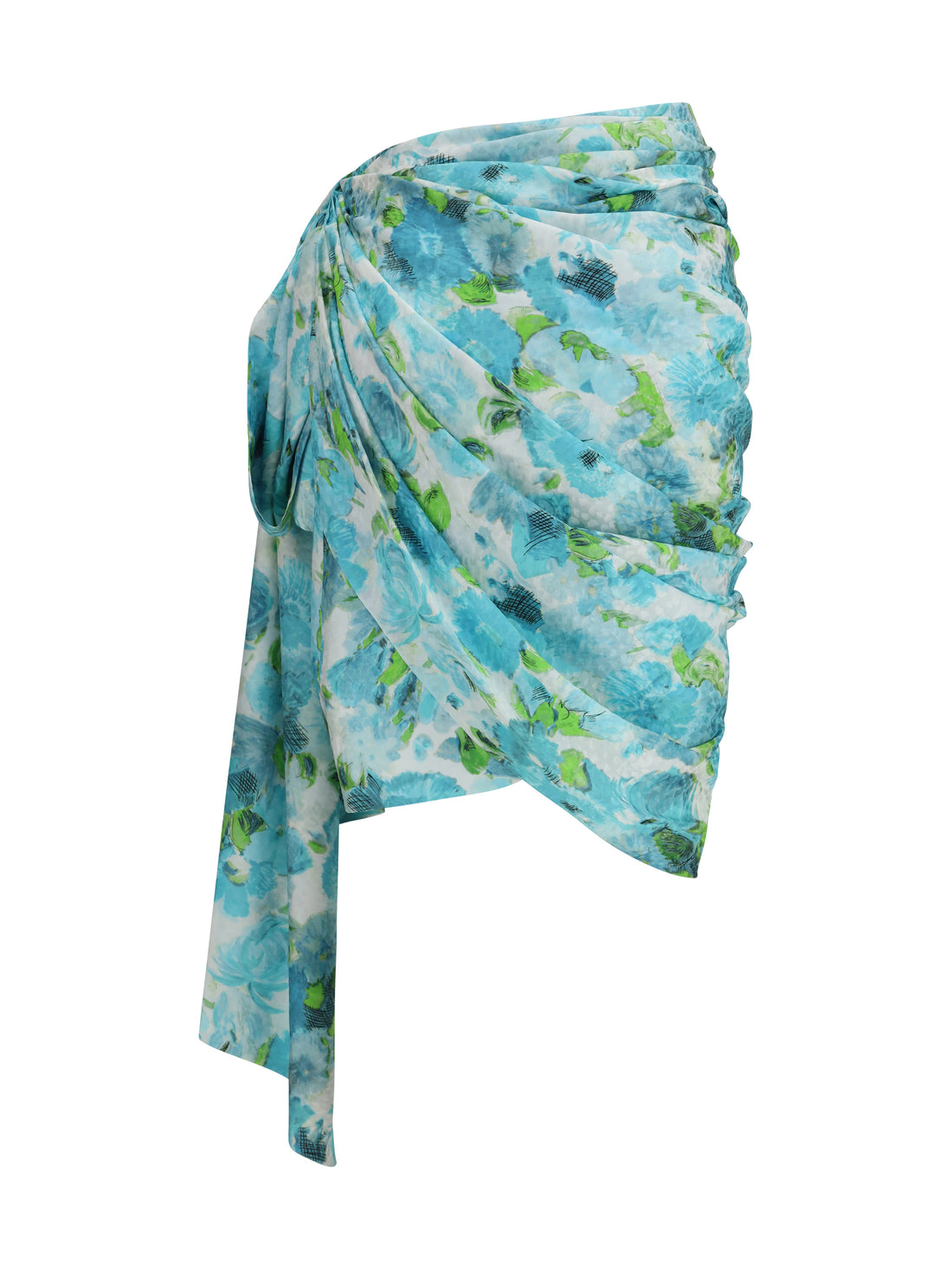 CHLOÉ 40 short wrap skirt in silk jacquard