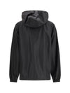 check hooded nylon jacket