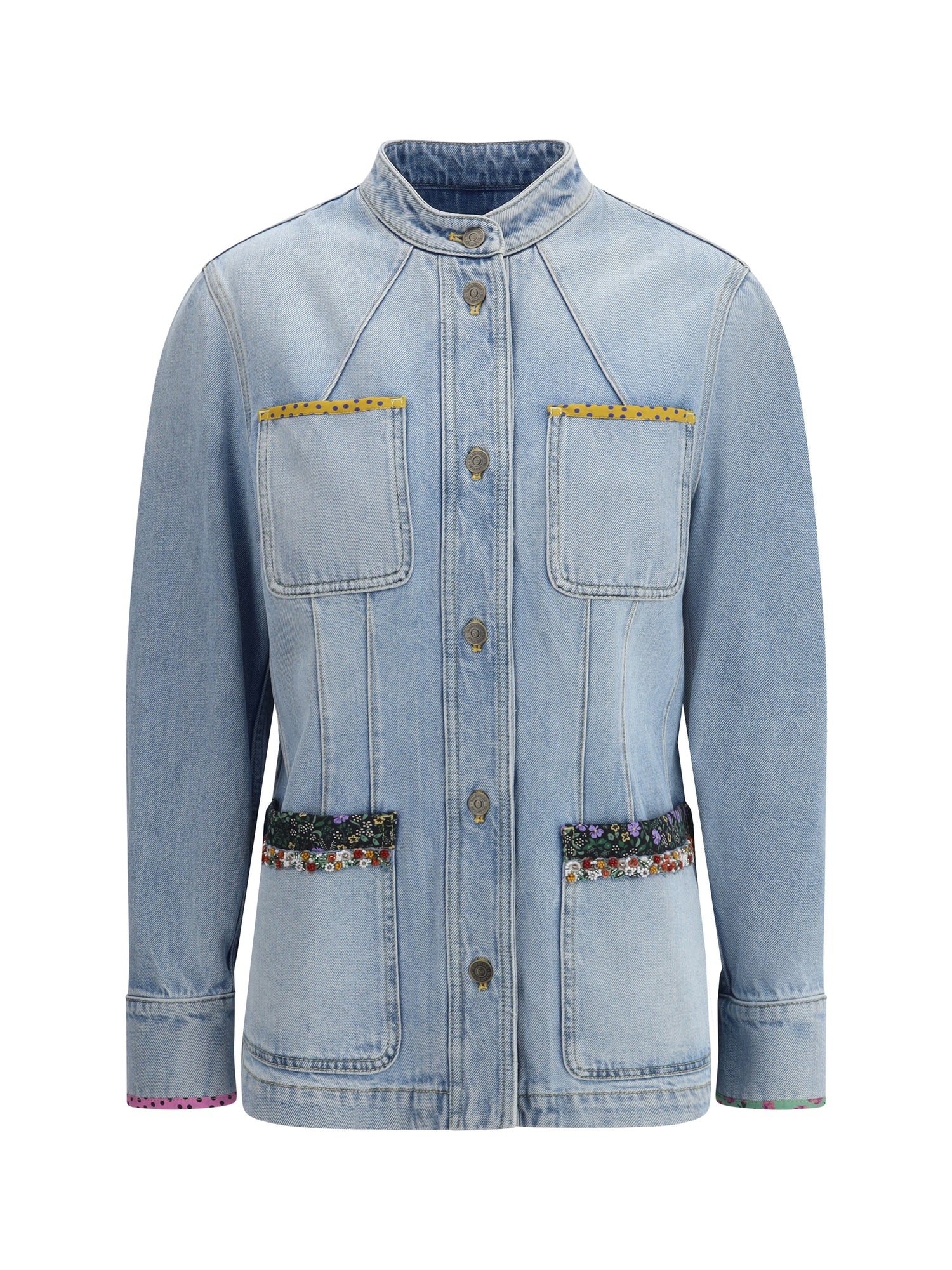 VALENTINO 42 denim jacket with embroidery