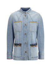 VALENTINO 42 denim jacket with embroidery