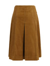 corduroy pleated skirt