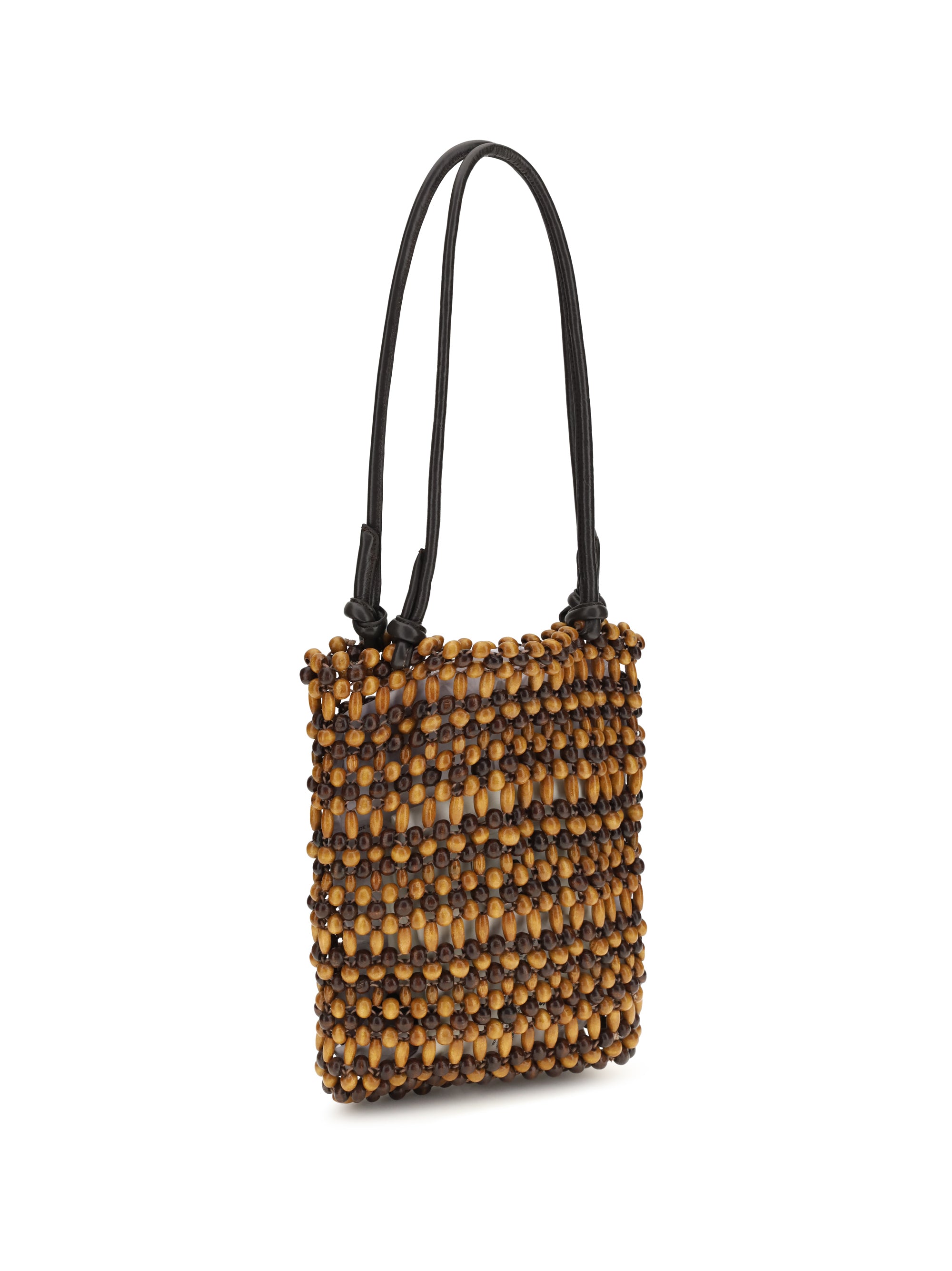 baja mini tote multi wood beads