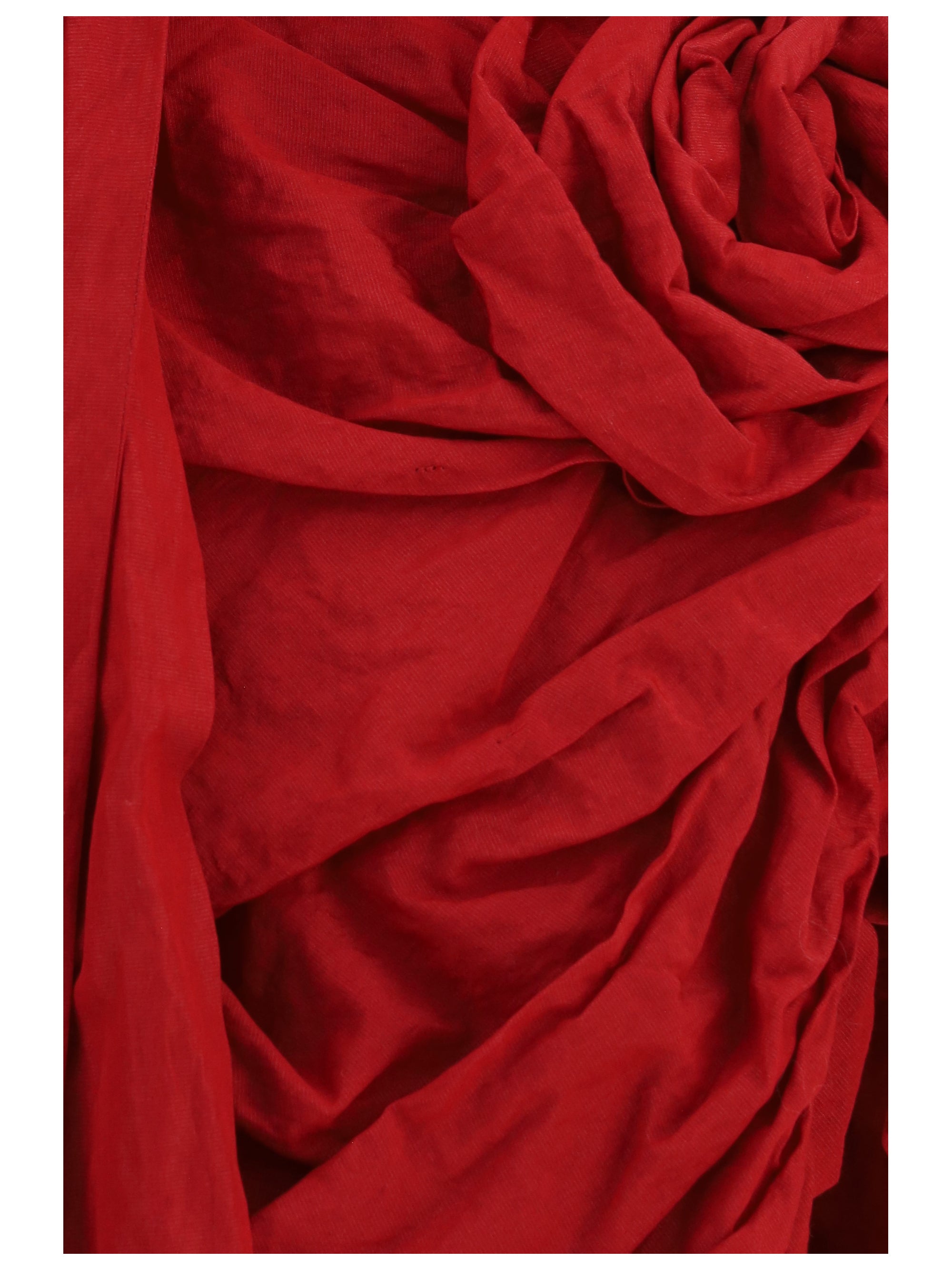 draped shawl-collar midi dress