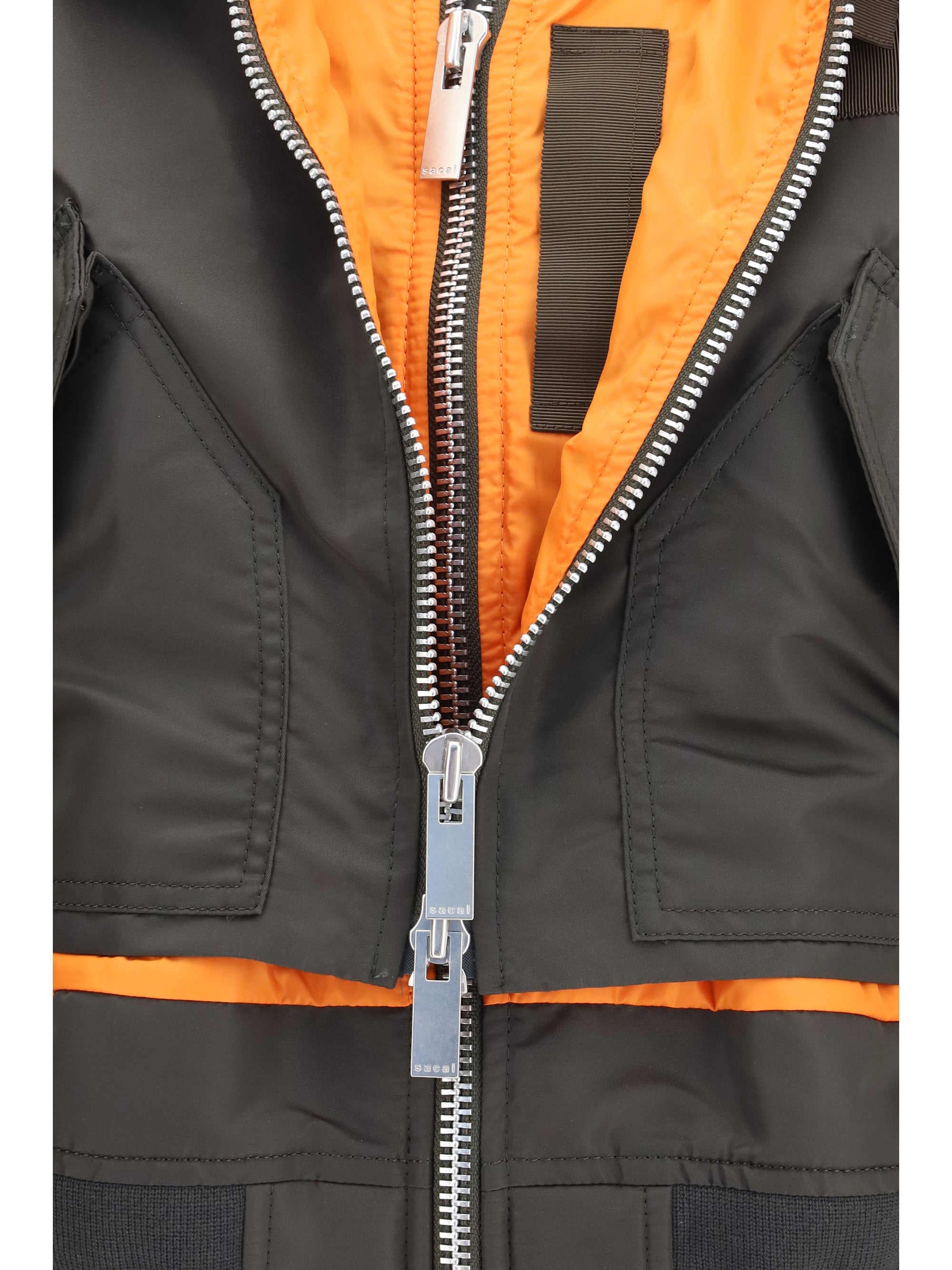 double-zip nylon jacket