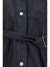 cropped cotton jacket with belt