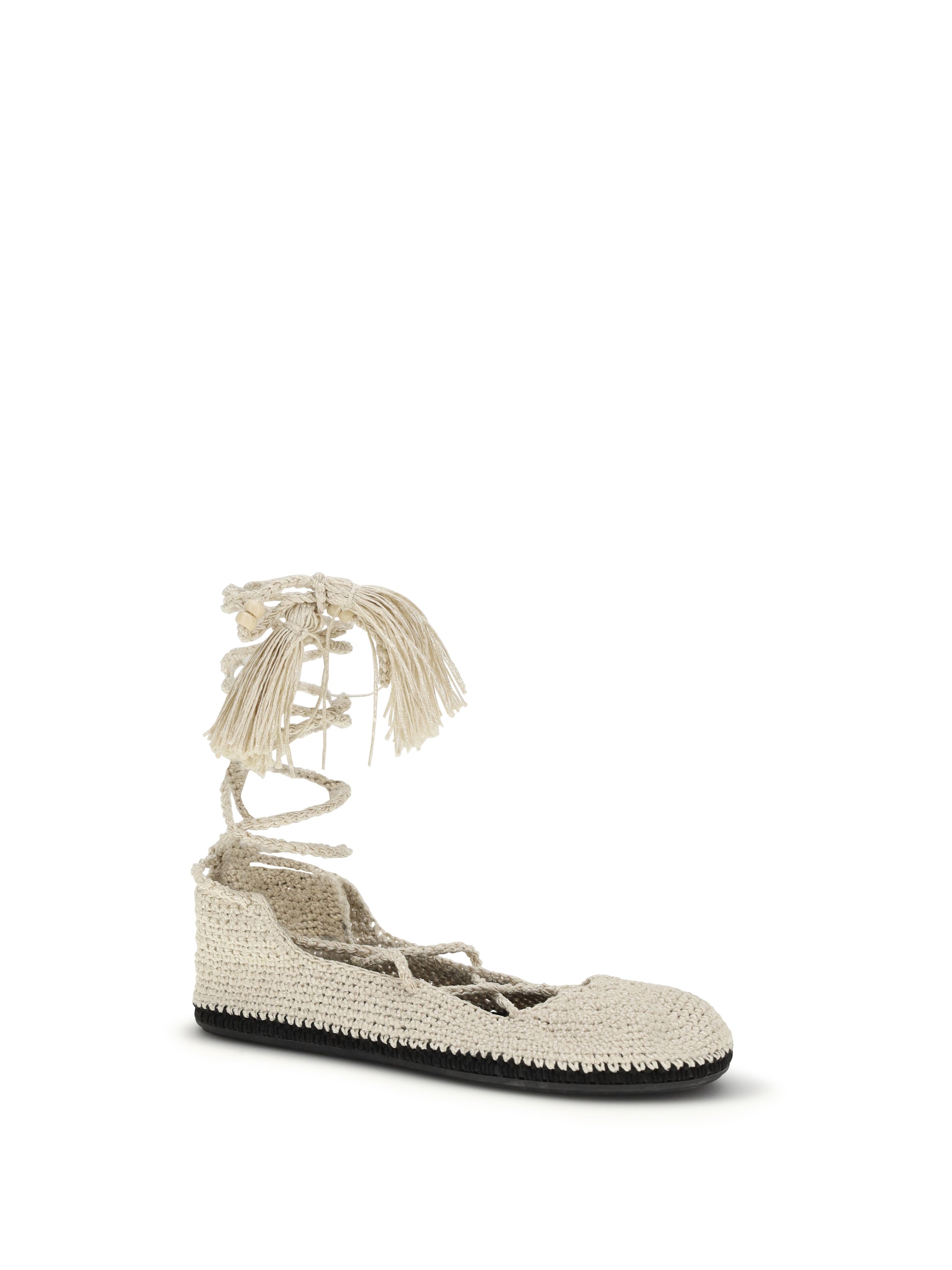 the sound of the sea lace-up ballerinas