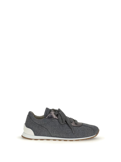 BRUNELLO CUCINELLI 36 virgin wool flannel sneakers