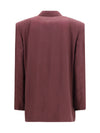 double-breasted fluid silk blazer