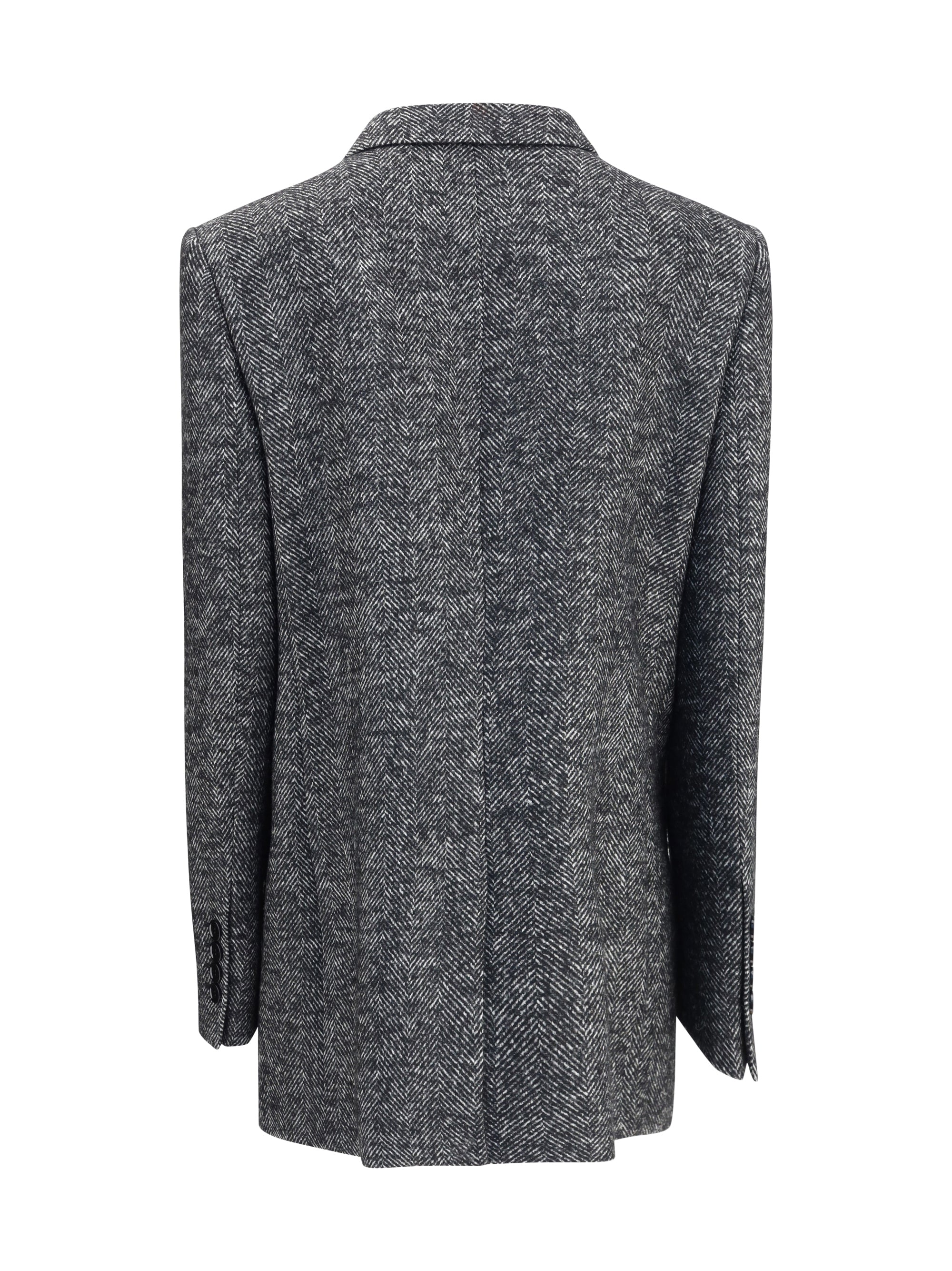 DOLCE &amp; GABBANA 40 double-breasted chevron blazer 