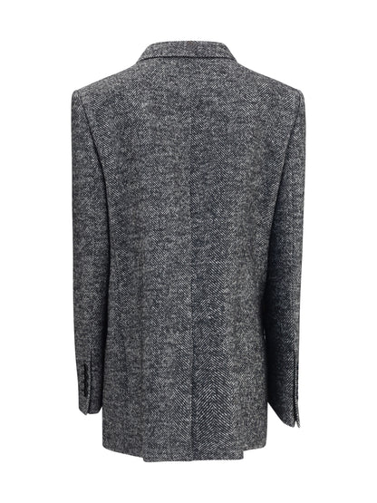 DOLCE &amp; GABBANA 40 double-breasted chevron blazer 