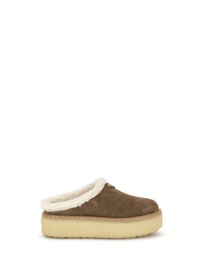 PRADA 37.5 platform mules