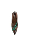 leather lace-up pumps