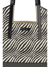 MARNI OS raffia effect fabric tote bag