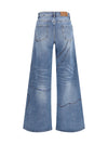 palazzo long painted jeans in regular fit