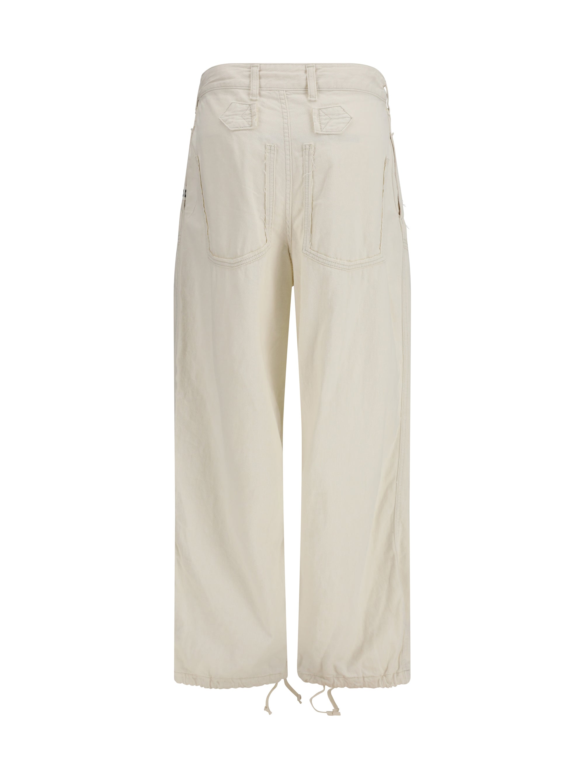 cut-out pocket denim pants
