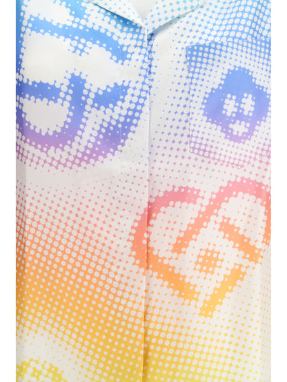 CASABLANCA L halftone logo short-sleeve shirt