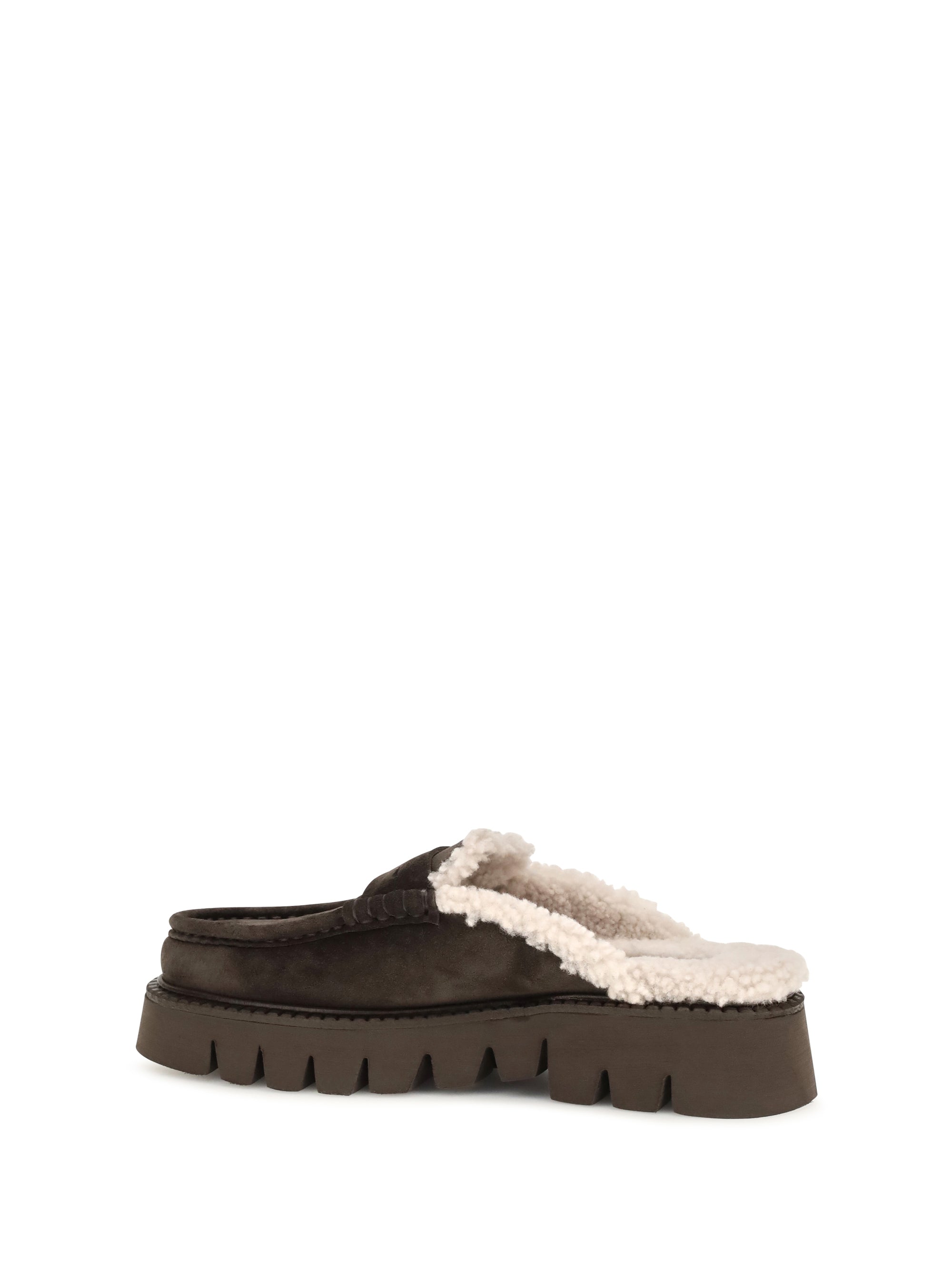 savy shearling mules