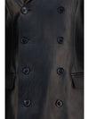 double-breasted lambskin coat