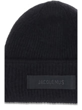 JACQUEMUS OS gros grain ribbed beanie 