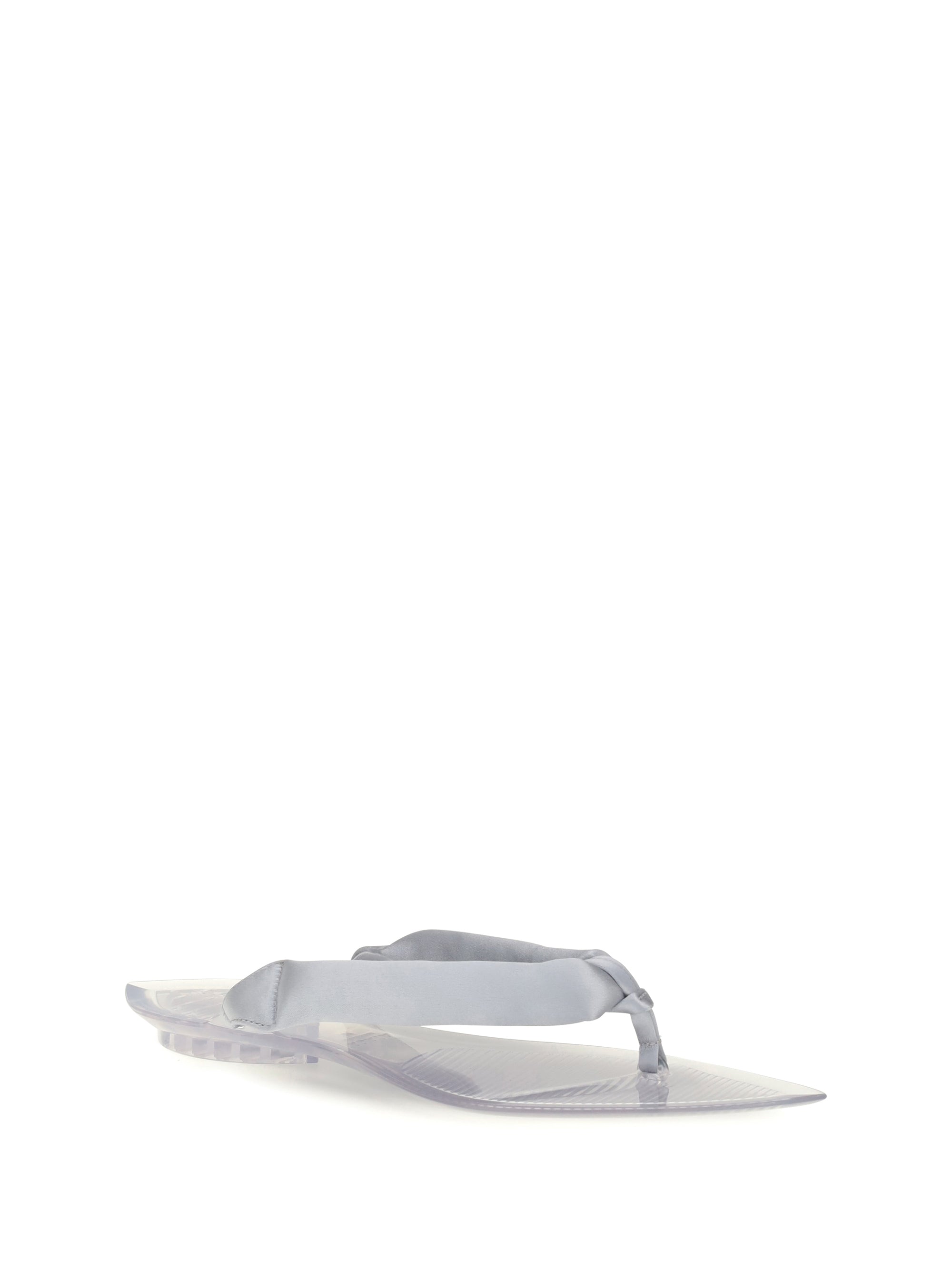 satin flip-flop sandals