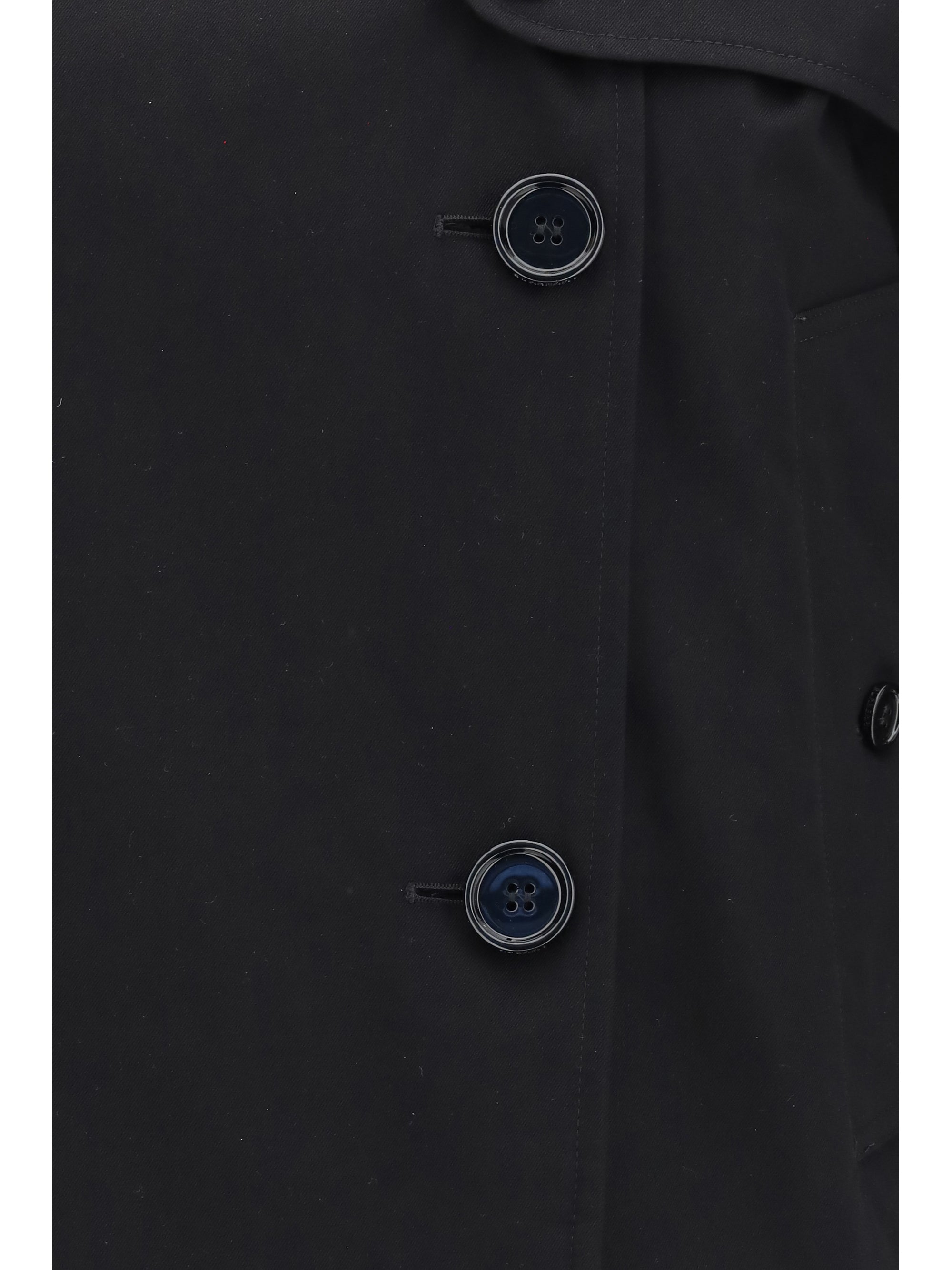 mayfair cropped trench jacket in gabardine