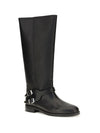 leather boots with buckle