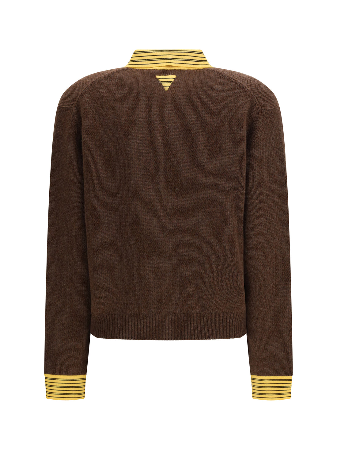 PRADA 42 sweater with a classic collar and front button fastening