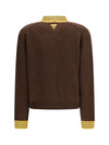 sweater with a classic collar and front button fastening