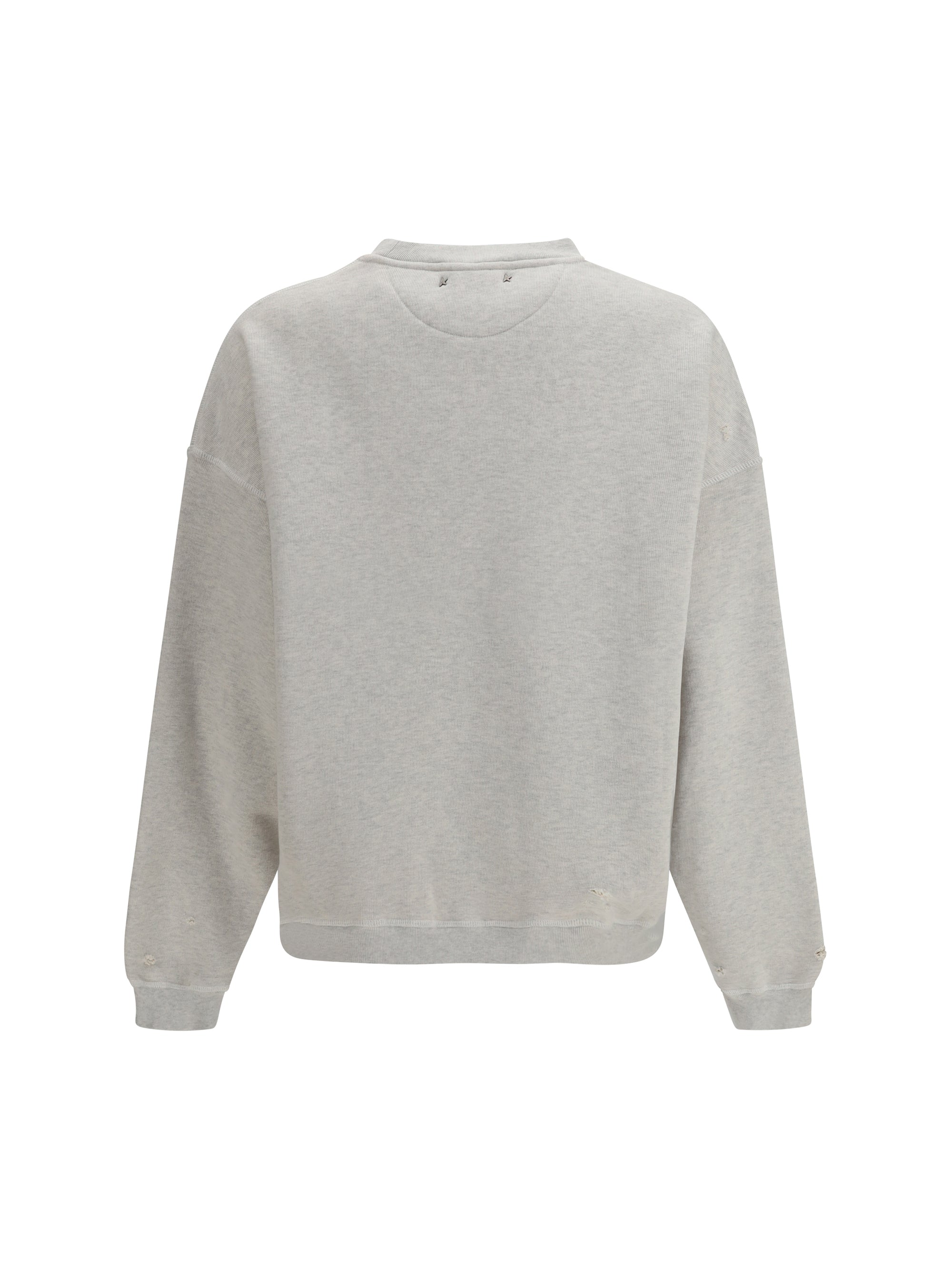 sweatshirt crewneck in cotton with contrasting logo