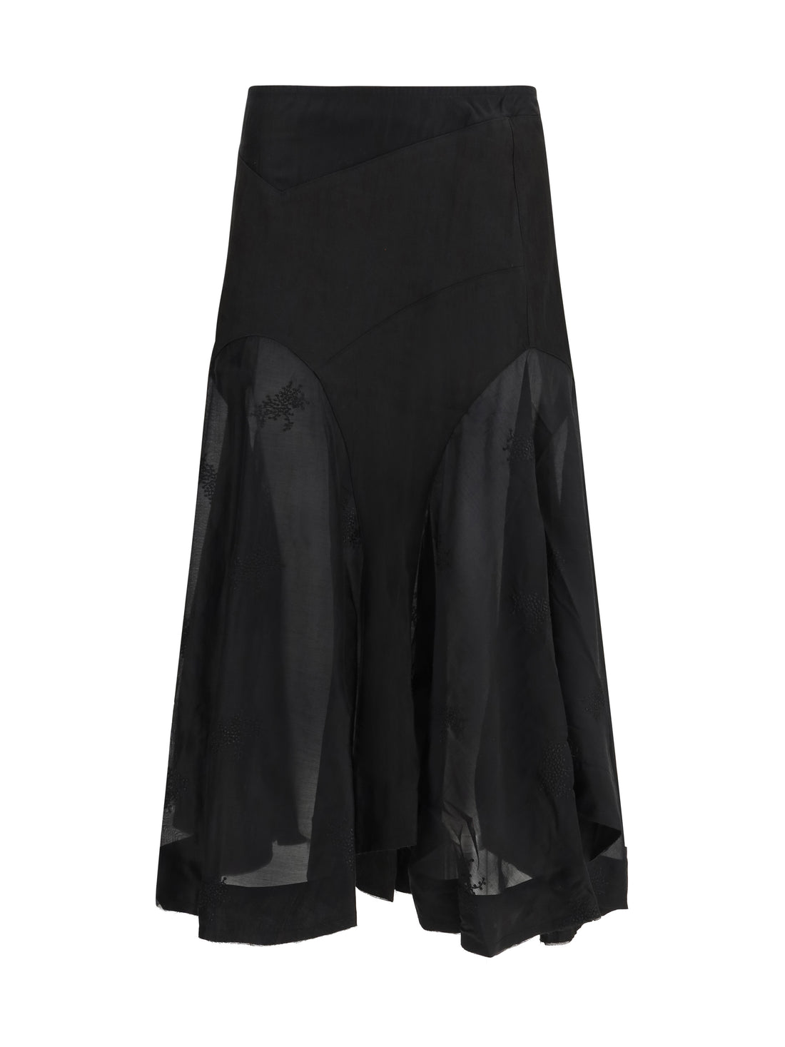 OUR LEGACY 36 petti skirt noir bloom ethereal veil