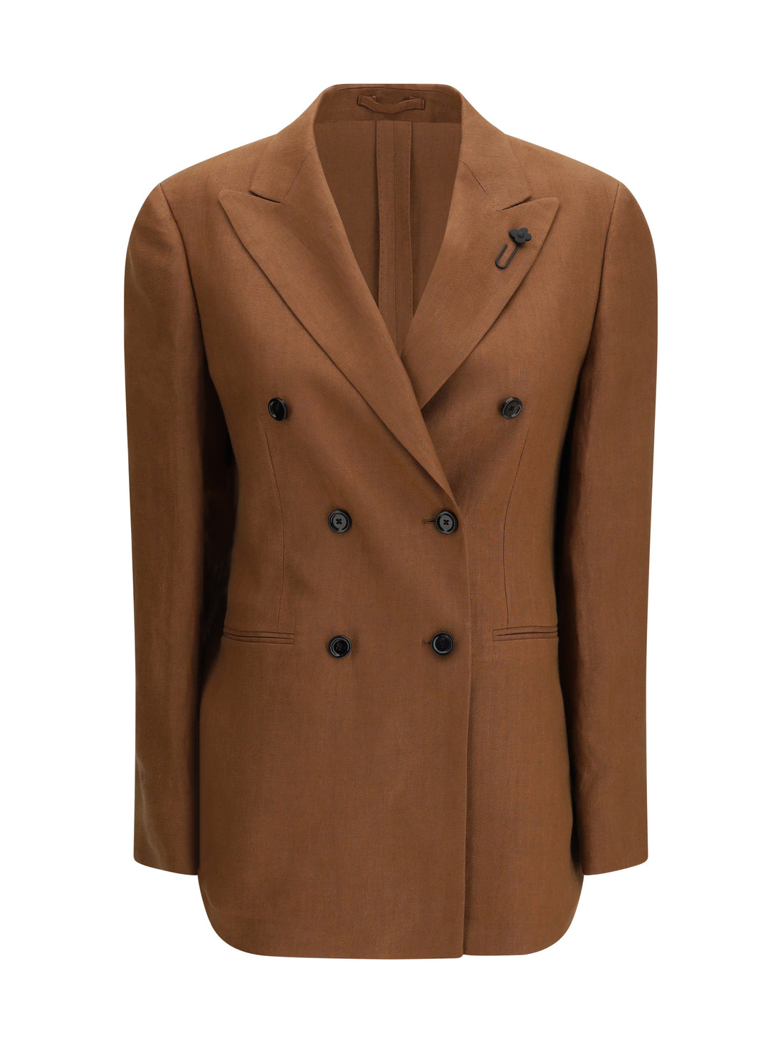 LARDINI 40 double-breasted linen blazer 
