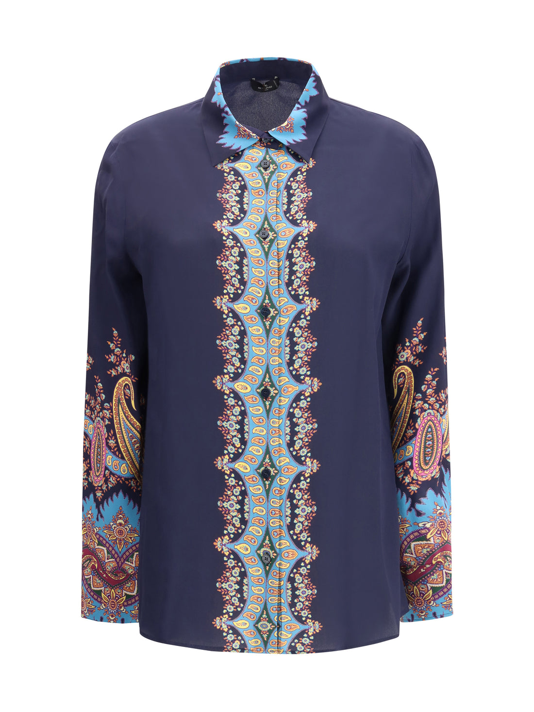 ETRO 42 silk shirt paisley print