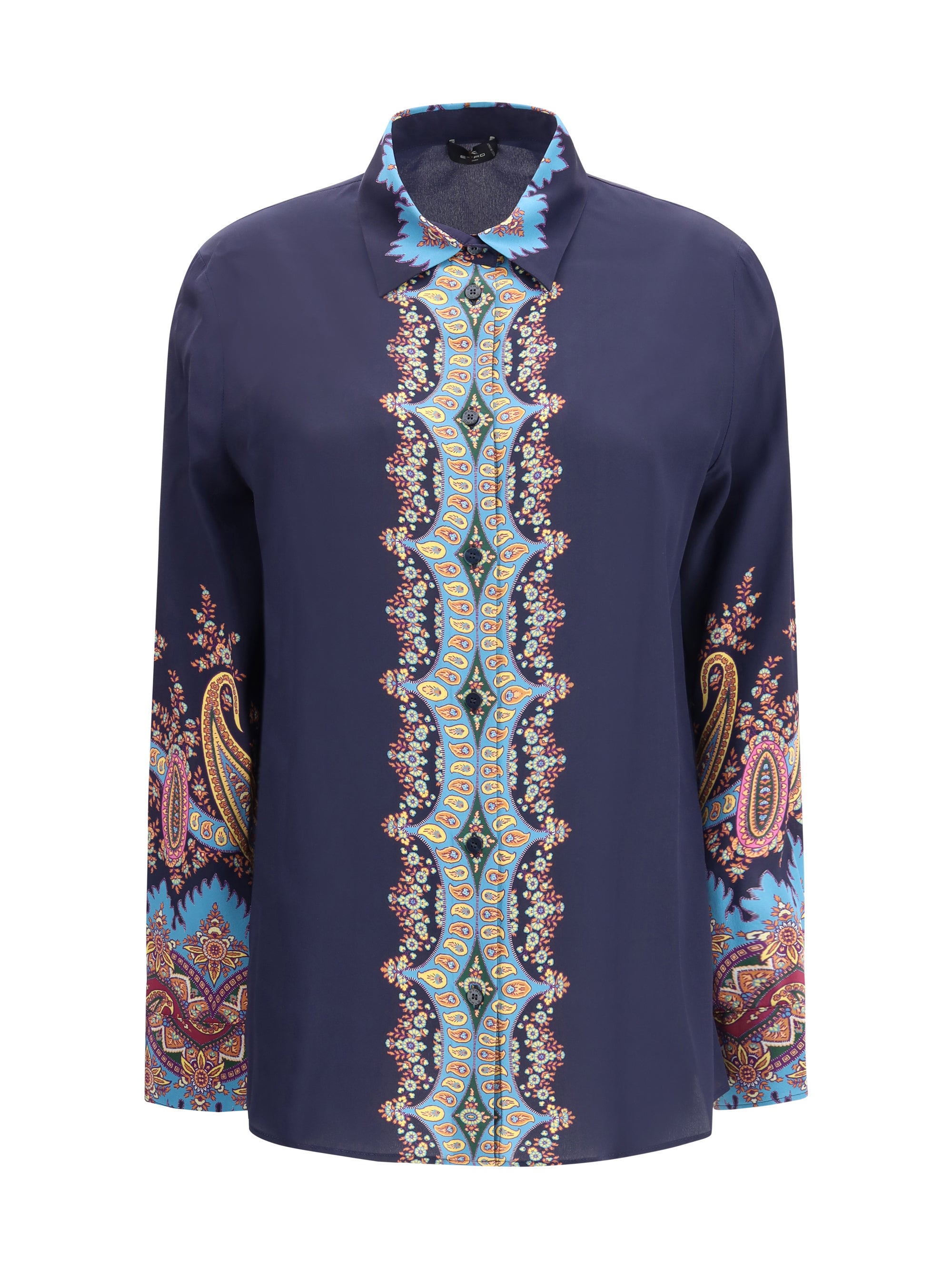 ETRO 42 silk shirt paisley print